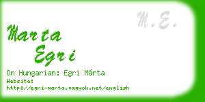 marta egri business card