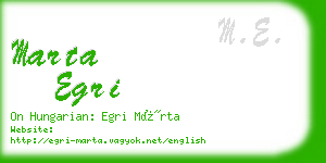 marta egri business card